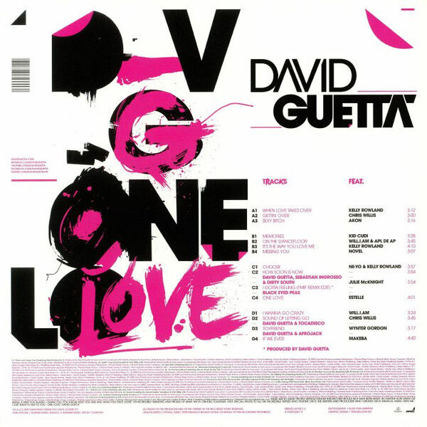 DAVID GUETTA - ONE LOVE (2009) - LP 2023 REISSUE VINYL SIFIR PLAK