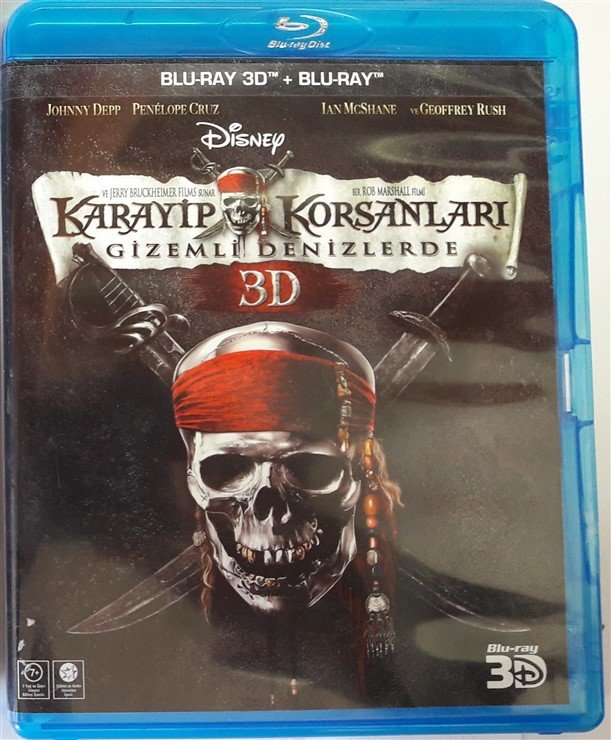 KARAYİP KORSANLARI GİZEMLİ DENİZLERDE - PIRATES OF THE CARIBBEAN ON STRANGER TIDES - JOHNNY DEPP - GEOFFREY RUSH - PENÉLOPE CRUZ - 3DBLU-RAY 2.EL