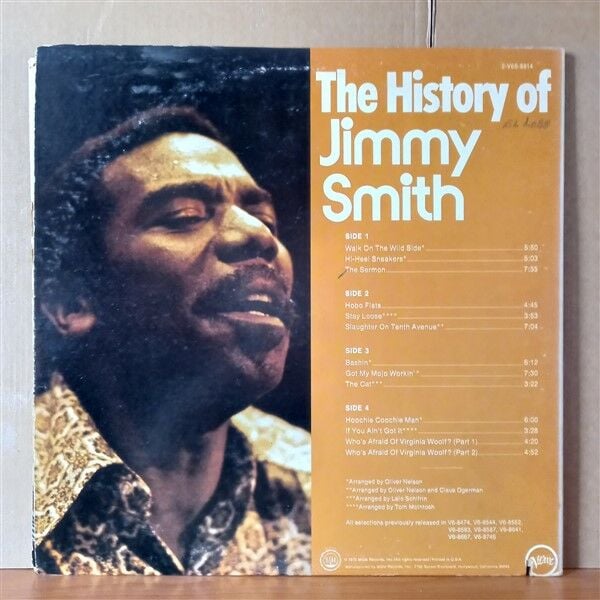 JIMMY SMITH – THE HISTORY OF JIMMY SMITH (1972) - 2LP 2.EL PLAK