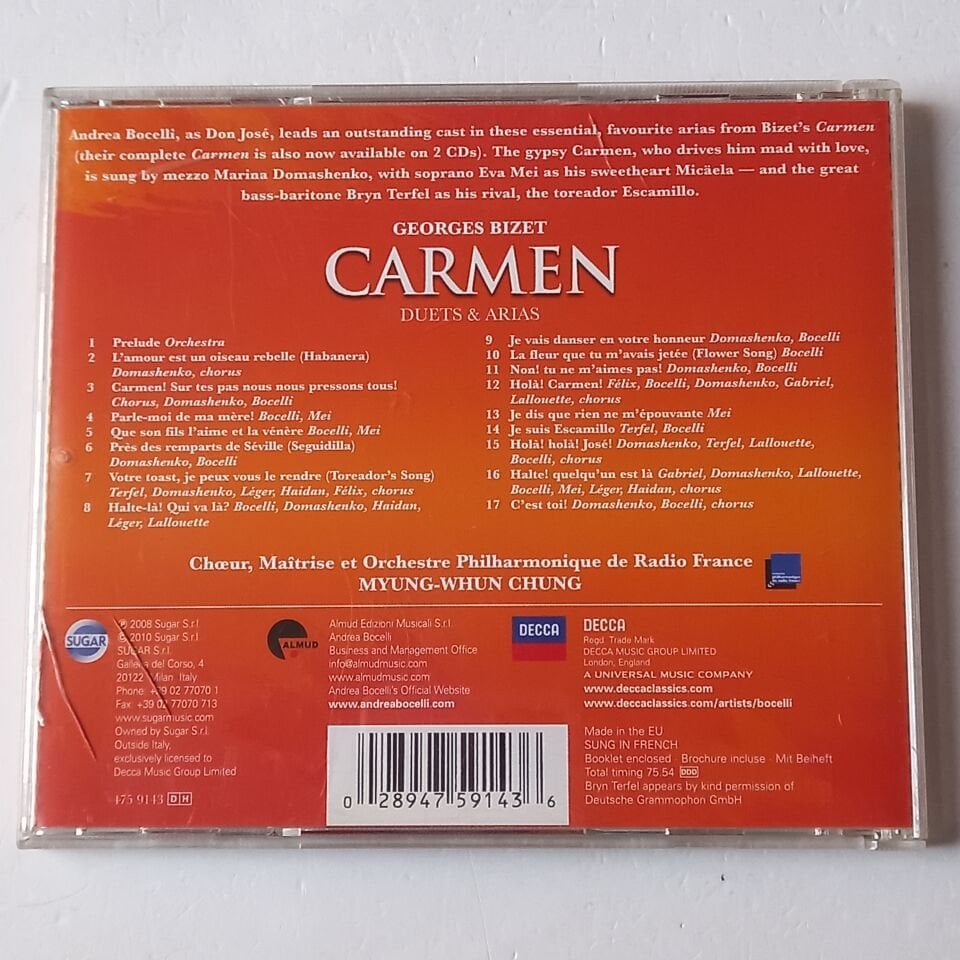 BIZET CARMEN: DUETS & ARIAS - BOCELLI, DEMASHENKO, MEI, TERFEL, CHUNG (2010) - CD 2.EL