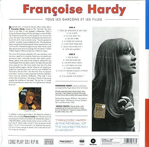 FRANÇOISE HARDY - TOUS LES GARÇONS ET LES FILLES (1962) - LP 2017 SIFIR PLAK