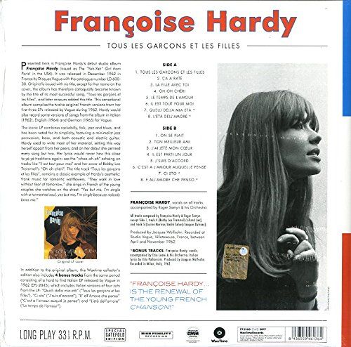 FRANÇOISE HARDY - TOUS LES GARÇONS ET LES FILLES (1962) - LP 2017 LIMITED EDITION GATEFOLD SIFIR PLAK