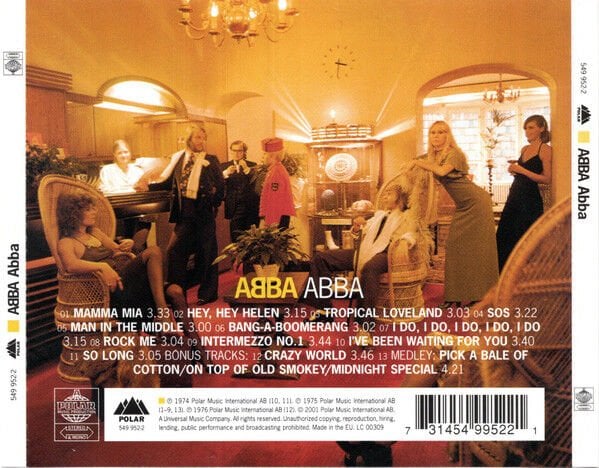 ABBA – ABBA (1975) - CD REMASTERED 2001 REISSUE JEWEL CASE AMBALAJINDA SIFIR