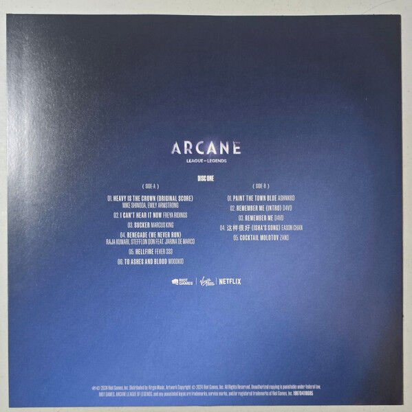 ARCANE / LEAGUE OF LEGENDS - SEASON TWO SOUNDTRACK (2024) - 2LP 2025 SILVER COLOURED / HEXCORE NIGHTS EDITION SIFIR PLAK