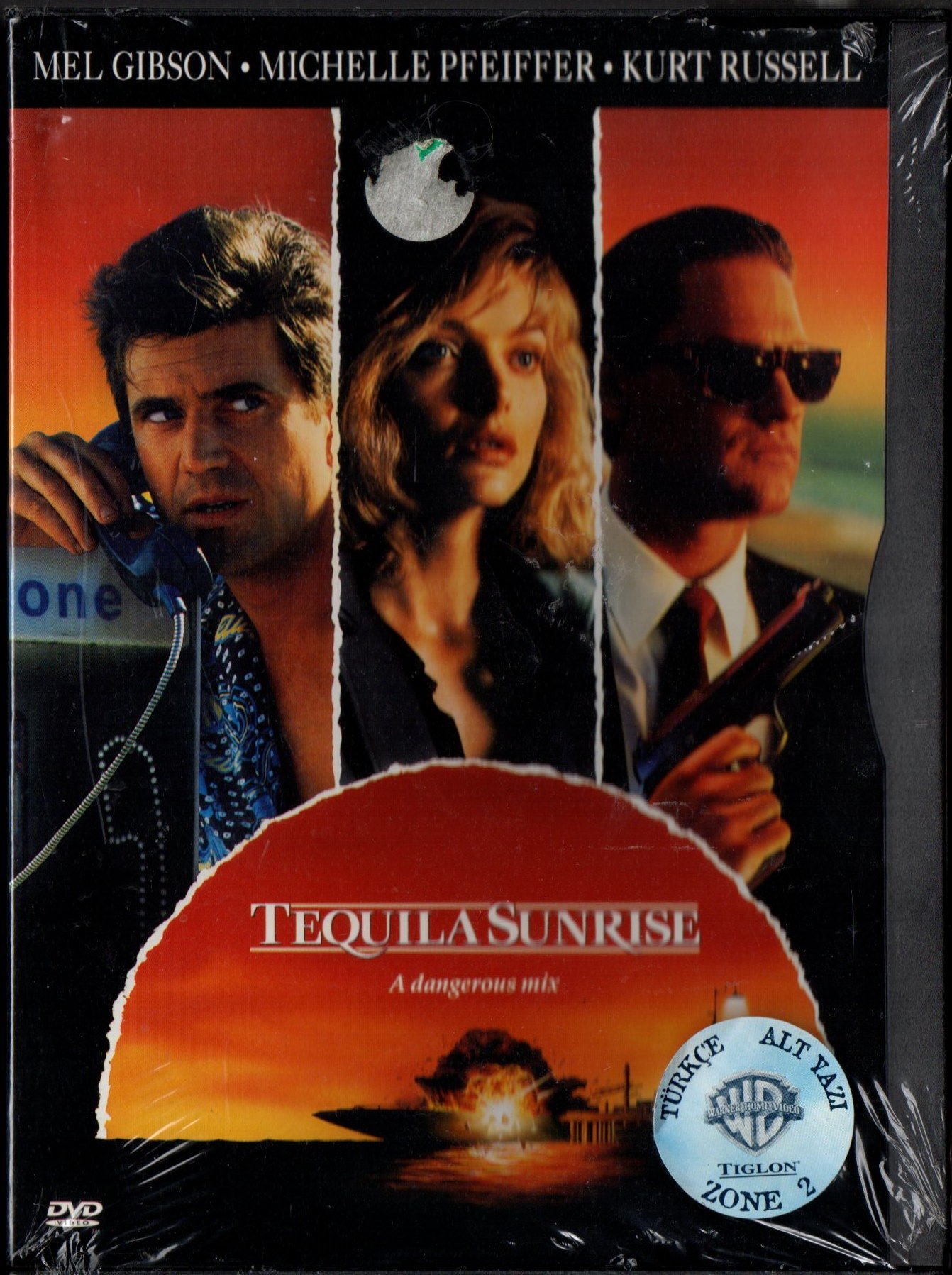 TEQUILA SUNRISE - MEL GIBSON, MICHELLE PFEIFER, KURT RUSSELL - SNAPCASE DVD AMBALAJINDA SIFIR