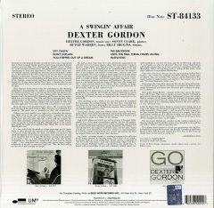 DEXTER GORDON - A SWINGIN' AFFAIR (1962) - LP 180GR 2020 EDITION BLUE NOTE 80 SERIES SIFIR PLAK