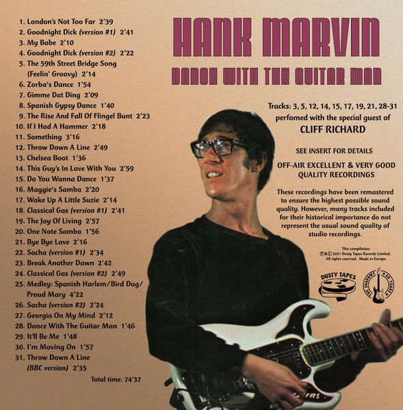 HANK MARVIN – DANCE WITH THE GUITAR MAN/A COLLECTION OF VERY RARE TV RECORDINGS 1969-1970 (2021) - CD DIGIPACK SIFIR