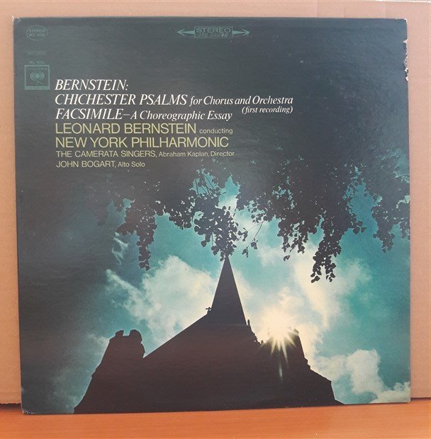 BERNSTEIN: CHICHESTER PSALMS, NEW YORK PHILHARMONICİ LEONARD BENSTEIN - LP 2.EL PLAK