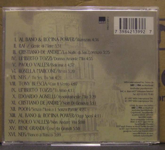 ITALIANO AMORE KARIŞIK CD 2.EL