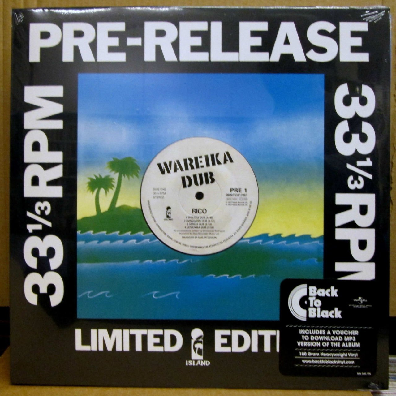 RICO - WAREIKA DUB - PRE-RELEASE 180G LP SIFIR