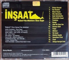 İNŞAAT ORJİNAL FİLM MÜZİKLERİ / ÖMER ÖZGÜR (2003) CD 2.EL
