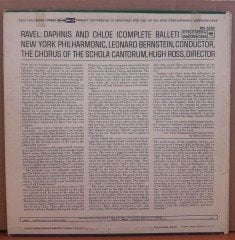 RAVEL: DAPHNIS AND CHLOE, NEW YORK PHILHARMONIC, LEONARD BERNSTEIN - LP 2.EL PLAK