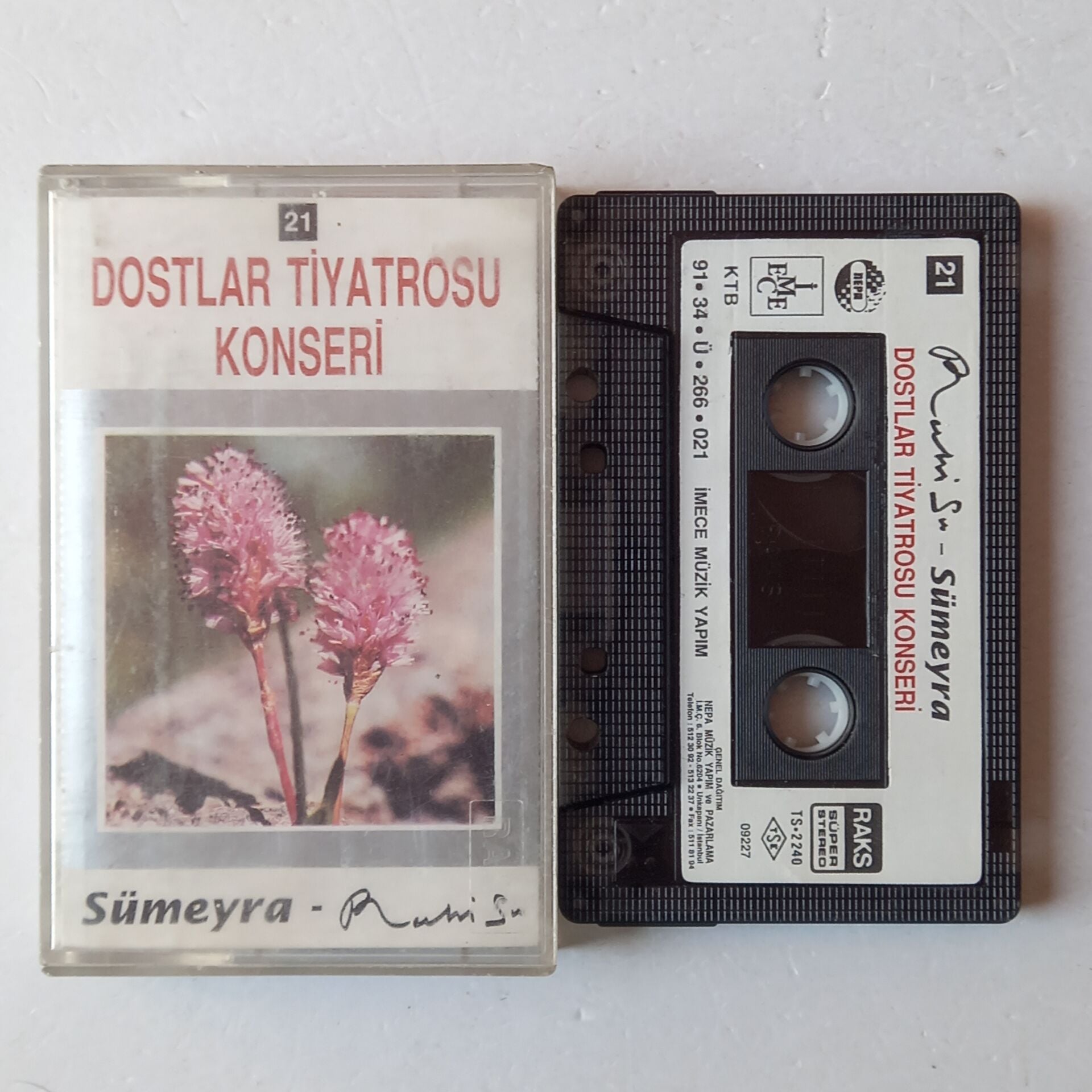 SÜMEYRA / RUHİ SU - DOSTLAR TİYATROSU KONSERİ (1991) - KASET 2.EL