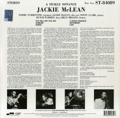 JACKIE McLEAN - A FICKLE SONANCE (1961) - LP BLUE NOTE 180GR 2020 EDITION SIFIR PLAK