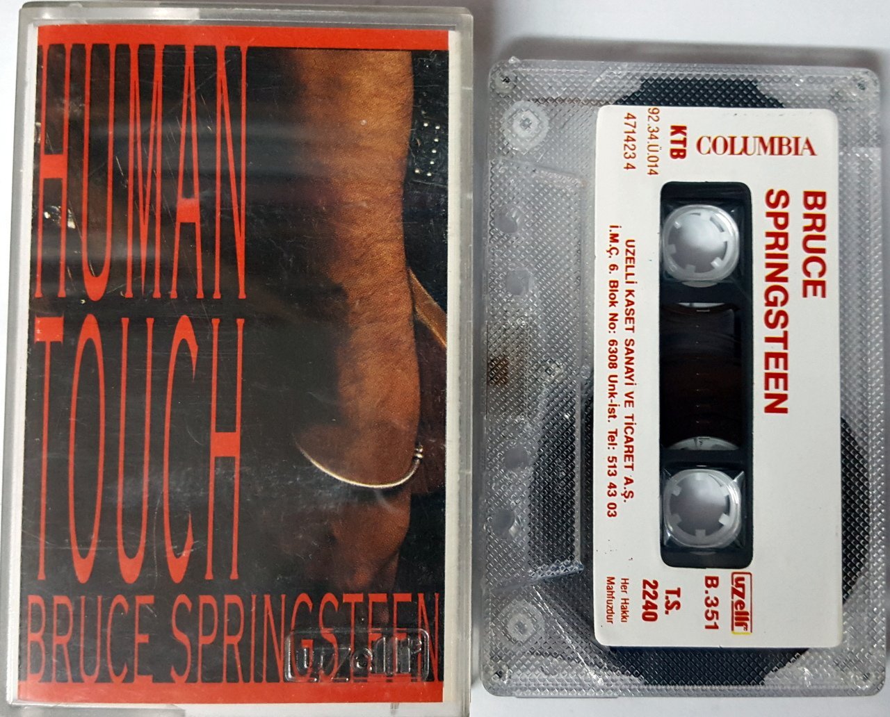 BRUCE SPRINGSTEEN - HUMAN TOUCH (1992) UZELLI CASSETTE MADE IN TURKEY ''USED''