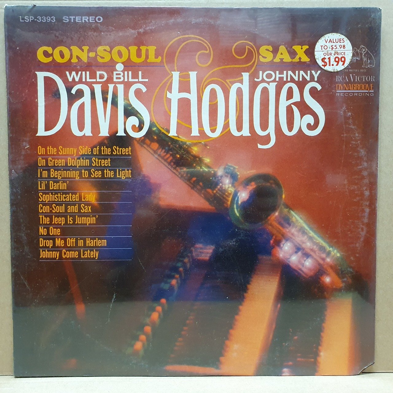 WILD BILL DAVIS AND JOHNNY HODGES - CON-SOUL SAX (1965) - LP DÖNEM BASKISI SIFIR PLAK