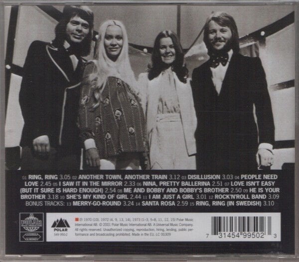 ABBA – RING RING (1973) - CD REMASTERED 2001 REISSUE JEWEL CASE AMBALAJINDA SIFIR