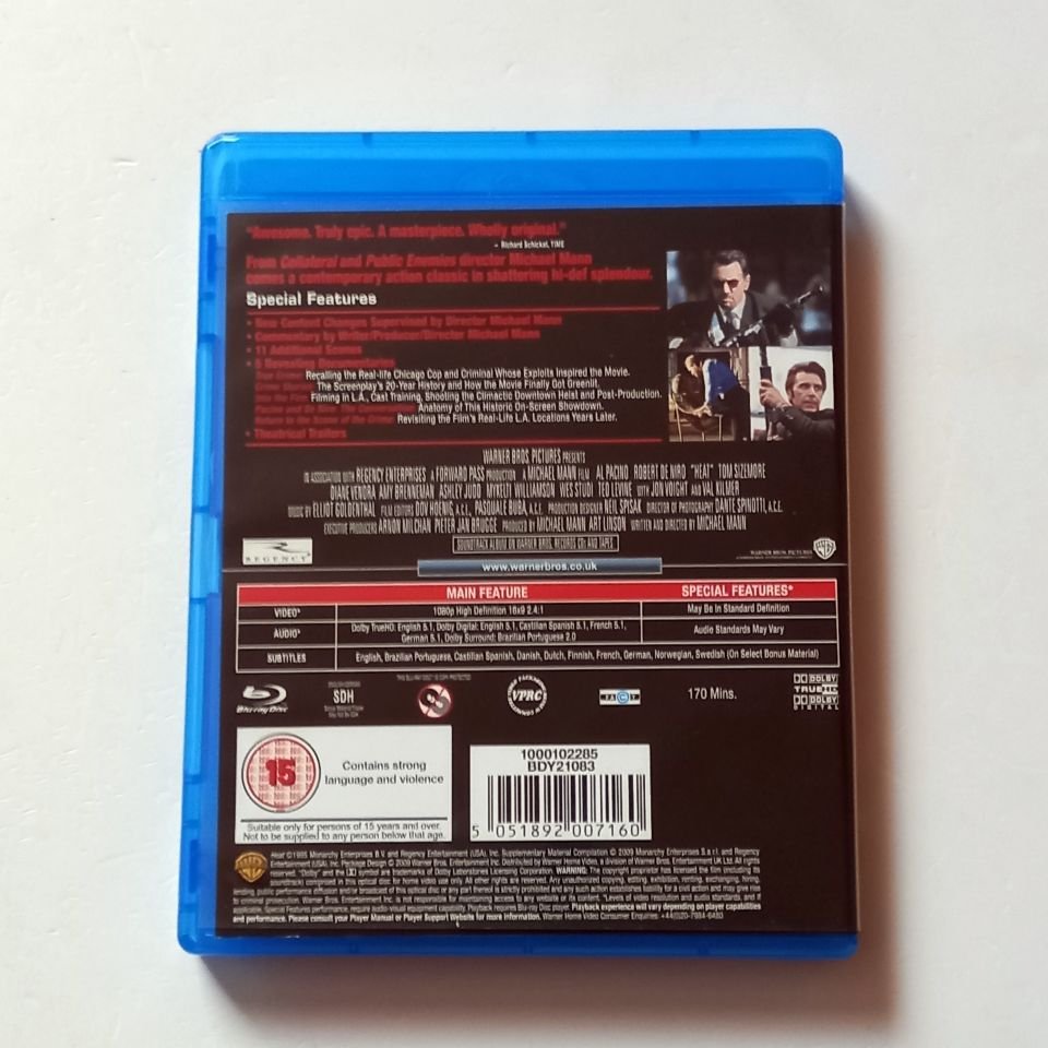 HEAT - AL PACINO, ROBERT DE NIRO, VAL KILMER - YÖN.: MICHAEL MANN  - BLU-RAY 2.EL REGION FREE TÜRKÇE ALTYAZI YOKTUR