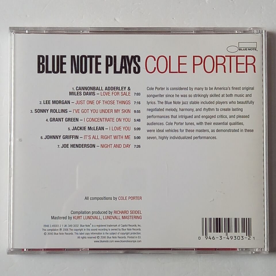 BLUE NOTE PLAYS COLE PORTER (1991) - CD 2006 2.EL