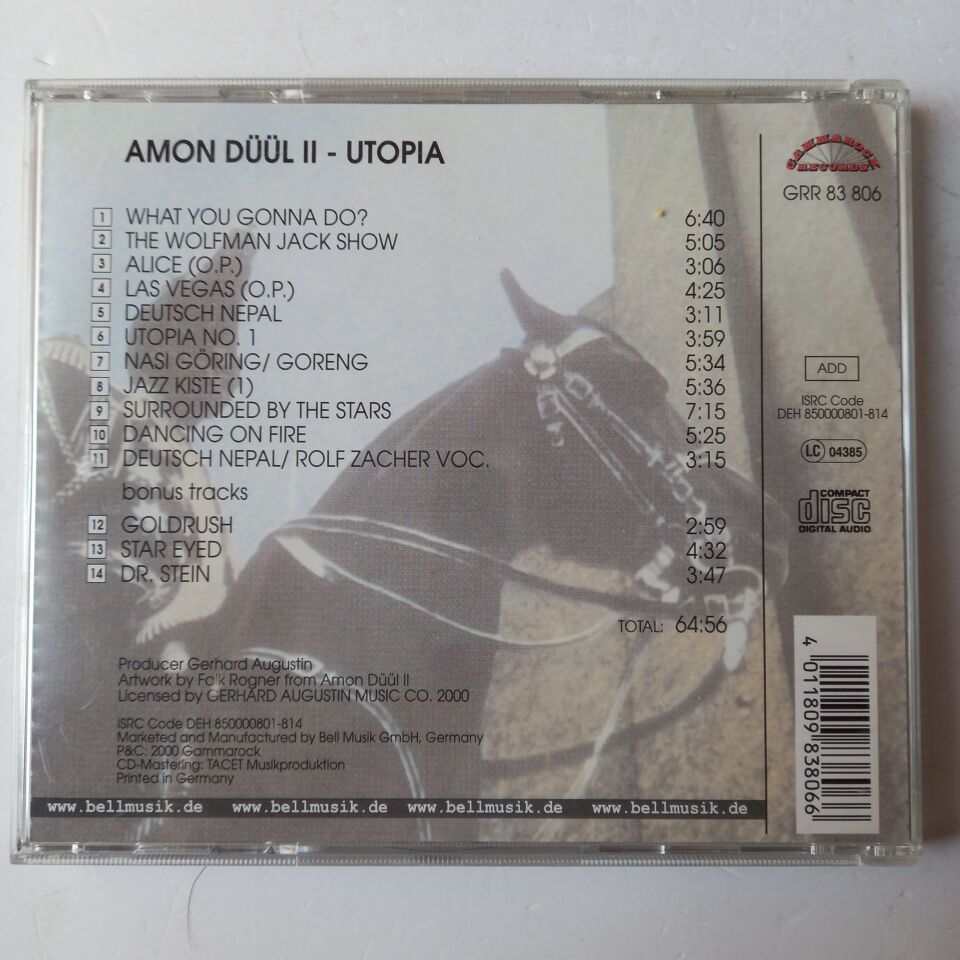 AMON DÜÜL II – UTOPIA (1973) - CD 2000 REMASTERED REISSUE 2.EL