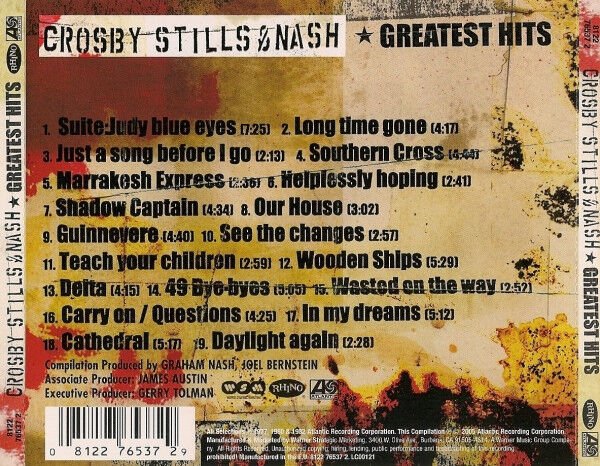CROSBY, STILLS & NASH – GREATEST HITS (2015) - CD AMBALAJINDA SIFIR