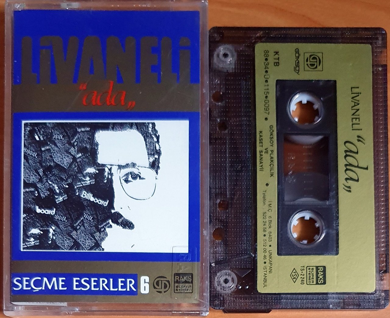 ZÜLFÜ LİVANELİ - ADA / SEÇME ESERLER 6 (1988) - KASET 2.EL