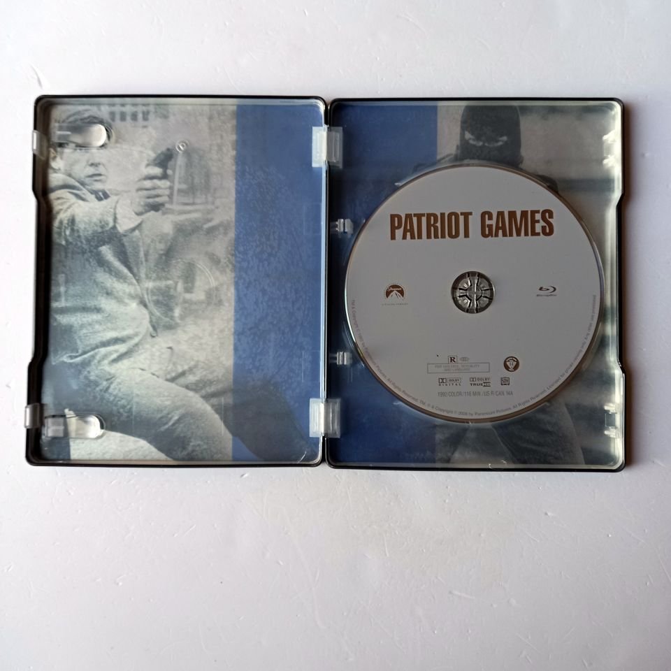PATRIOT GAMES - HARRISON FORD, SEAN BEAN - YÖN.: PHILLIP NOYCE - BLU-RAY  STEELBOOK METAL KUTU 2.EL TÜRKÇE ALTYAZI YOKTUR