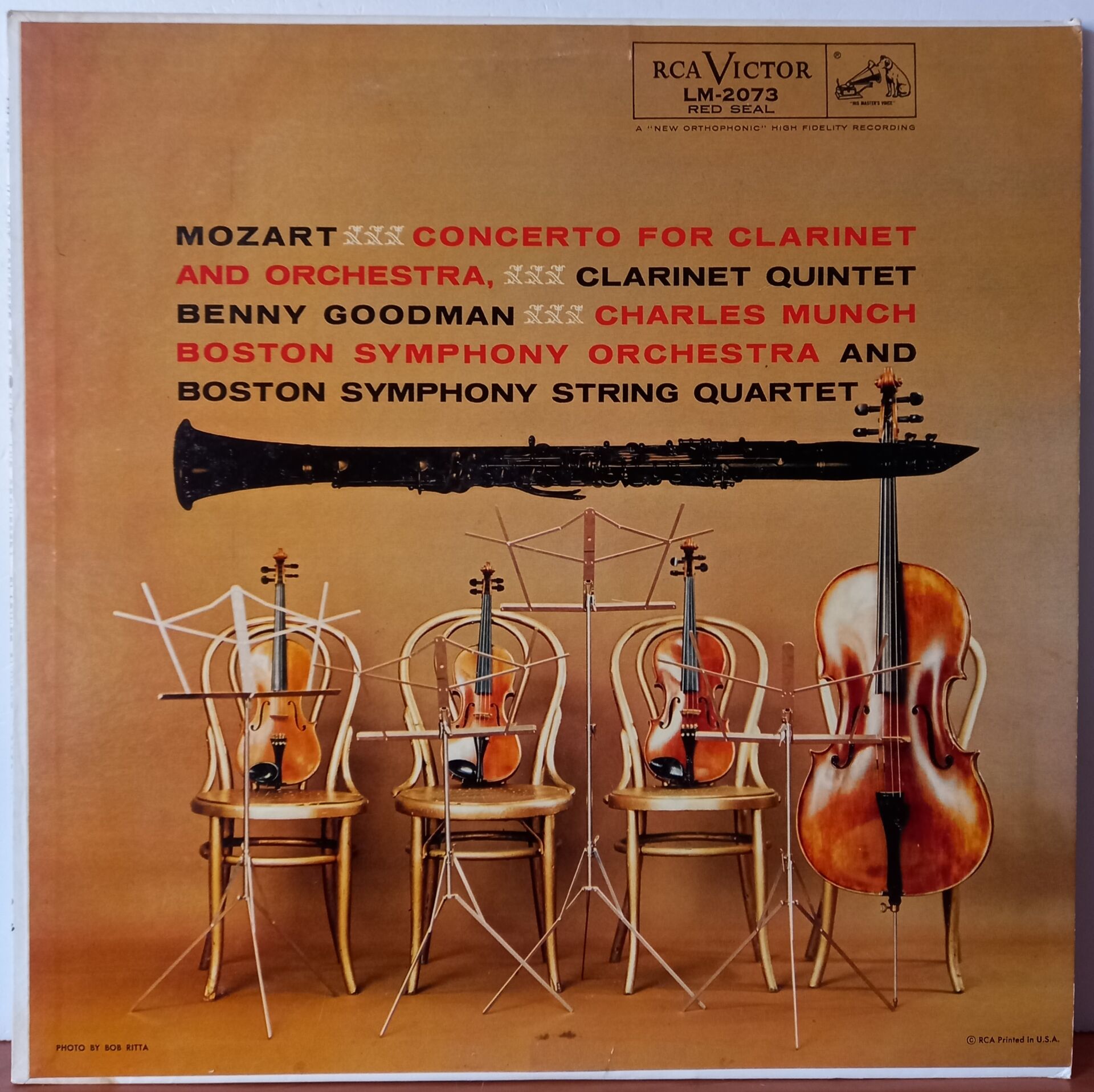 MOZART, BENNY GOODMAN, CHARLES MUNCH, BOSTON SYMPHONY ORCHESTRA, BOSTON SYMPHONY STRING QUARTET – CONCERTO FOR CLARINET AND ORCHESTRA, CLARINET QUINTET (1957) - LP 2.EL PLAK