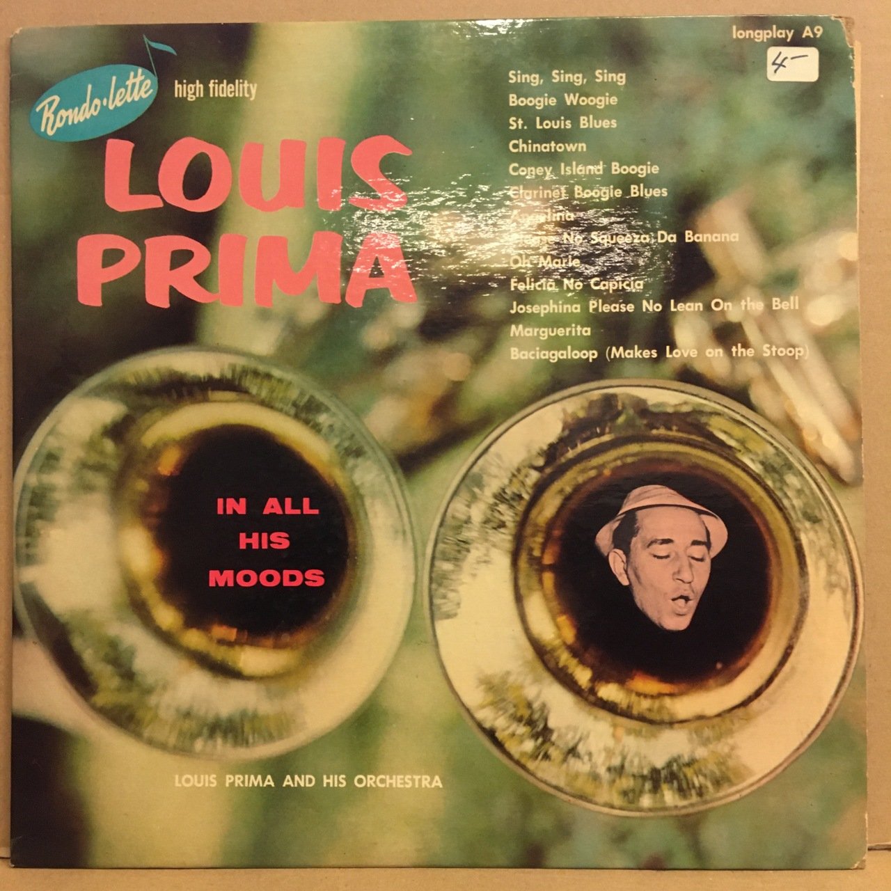 LOUIS PRIMA - IN ALL HIS MOODS, MONO 2.EL PLAK