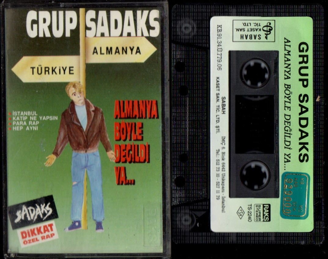GRUP SADAKS - ALMANYA BÖYLE DEĞİLDİ YA (1991) - KASET 2.EL