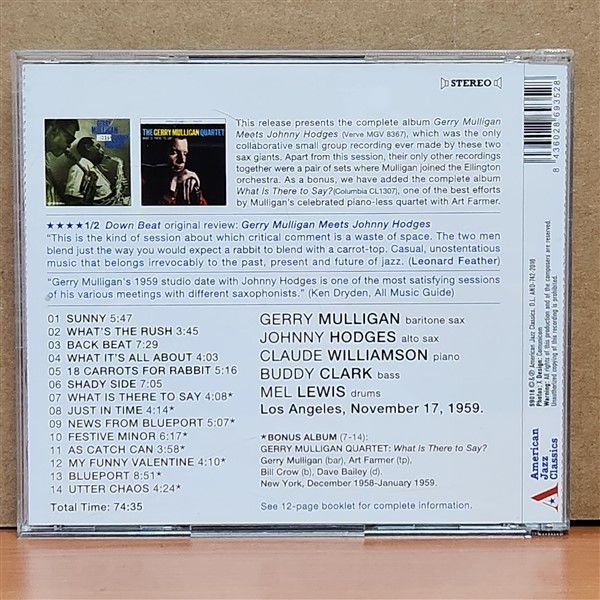 GERRY MULLIGAN / JOHNNY HODGES – GERRY MULLIGAN MEETS JOHNNY HODGES (2010) - CD 2.EL