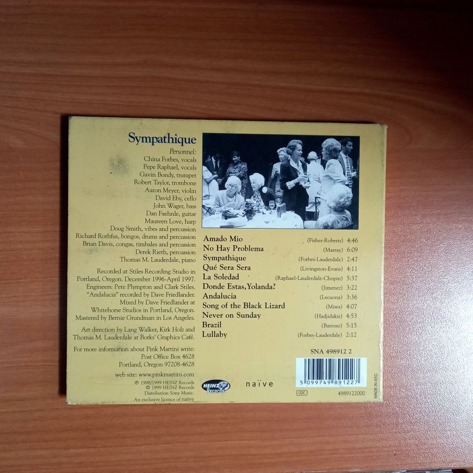 PINK MARTINI – SYMPATHIQUE (2000) - CD 2.EL