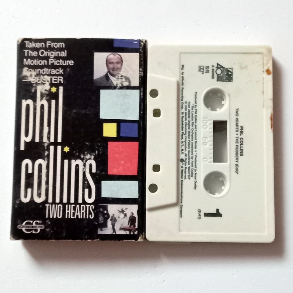 PHIL COLLINS -TWO HEARTS (1988) - KASET SINGLE MADE IN USA 2.EL