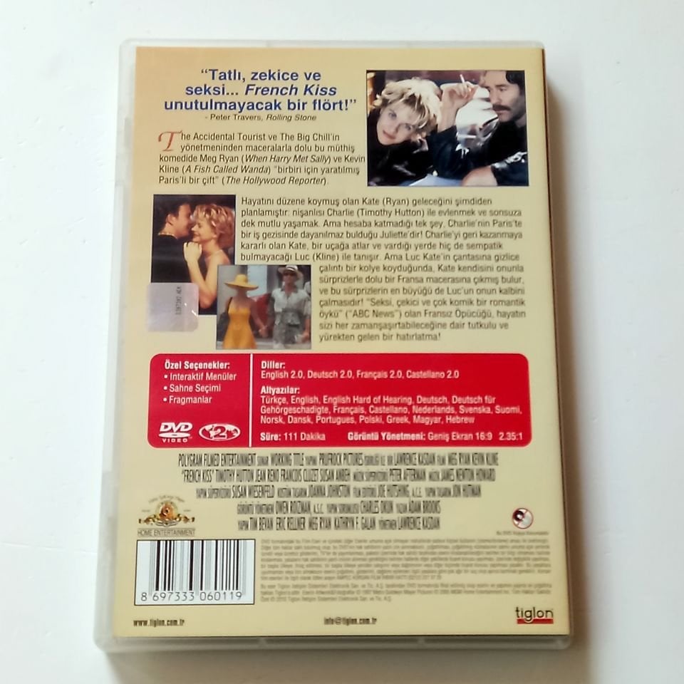 FRENCH KISS - FRANSIZ ÖPÜCÜĞÜ - MEG RYAN - KEVIN KLINE - DVD 2.EL