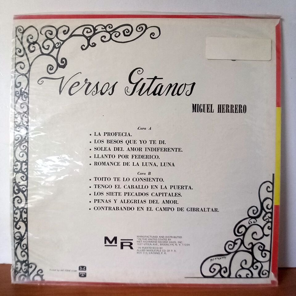 MIGUEL HERRERO - VERSOS GITANOS - LP 2.EL PLAK