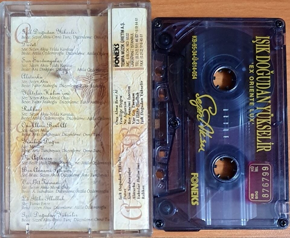 SEZEN AKSU - IŞIK DOĞUDAN YÜKSELİR (1995) - KASET 2.EL