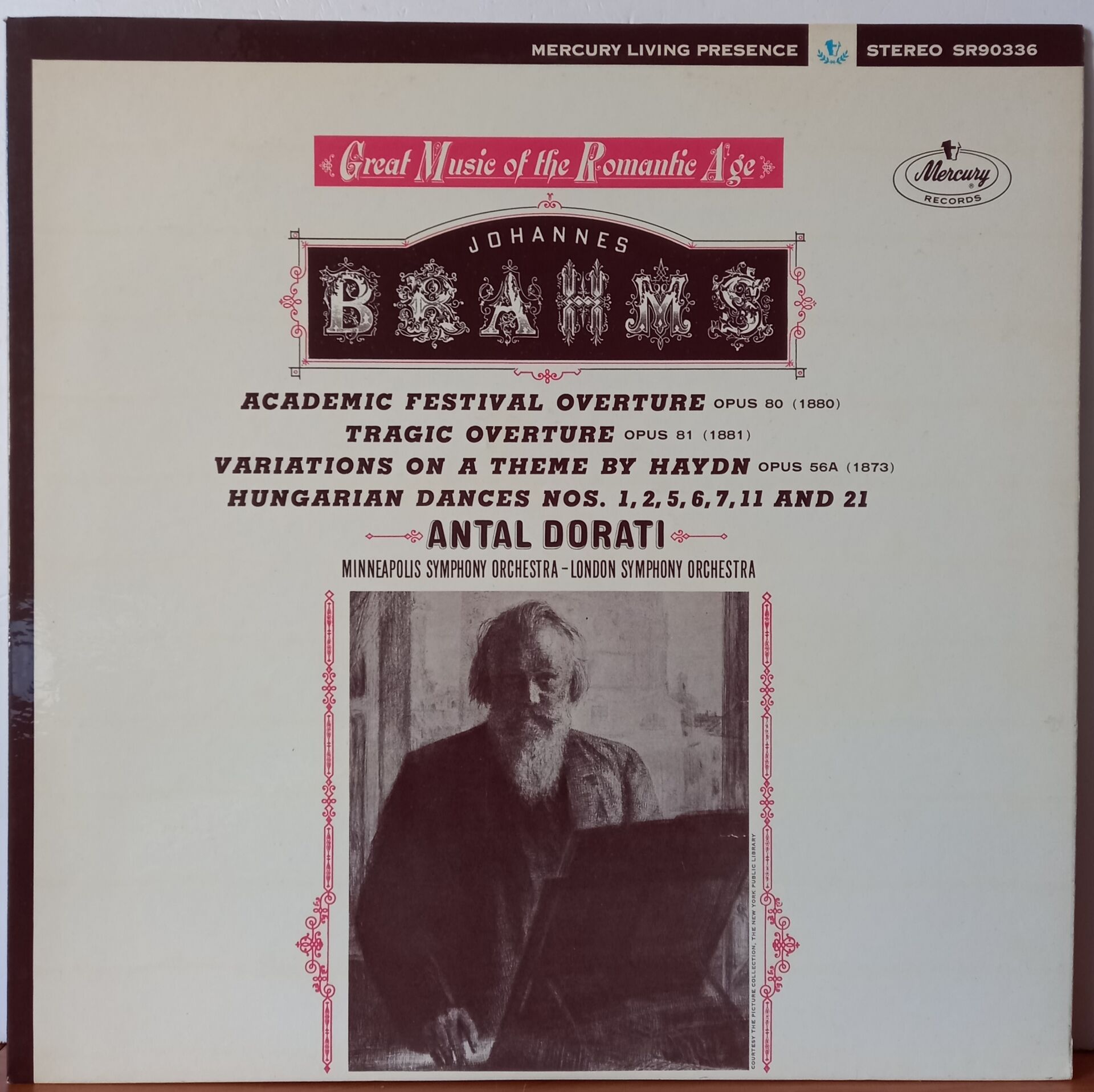 JOHANNES BRAHMS, ANTAL DORATI, MINNEAPOLIS SYMPHONY ORCHESTRA, LONDON SYMPHONY ORCHESTRA – ACADEMIC FESTIVAL OVERTURE / TRAGIC OVERTURE / HAYDN VARIATIONS / HUNGARIAN DANCES (1963) - LP 2.EL PLAK