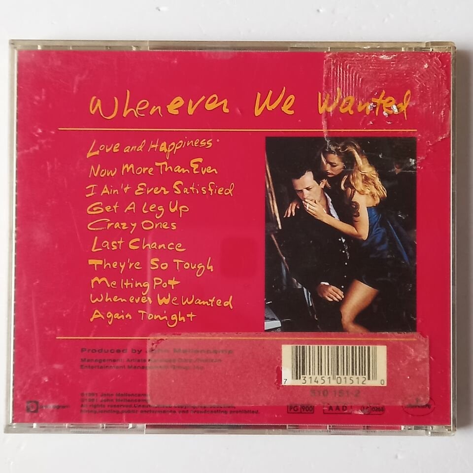 JOHN MELLENCAMP – WHENEVER WE WANTED (1991) - CD 2.EL