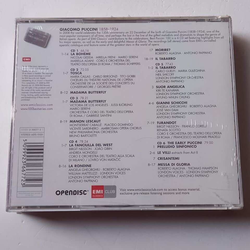 BEST PUCCINI 100 (2008) - 6CD BOX SET AMBALAJINDA SIFIR