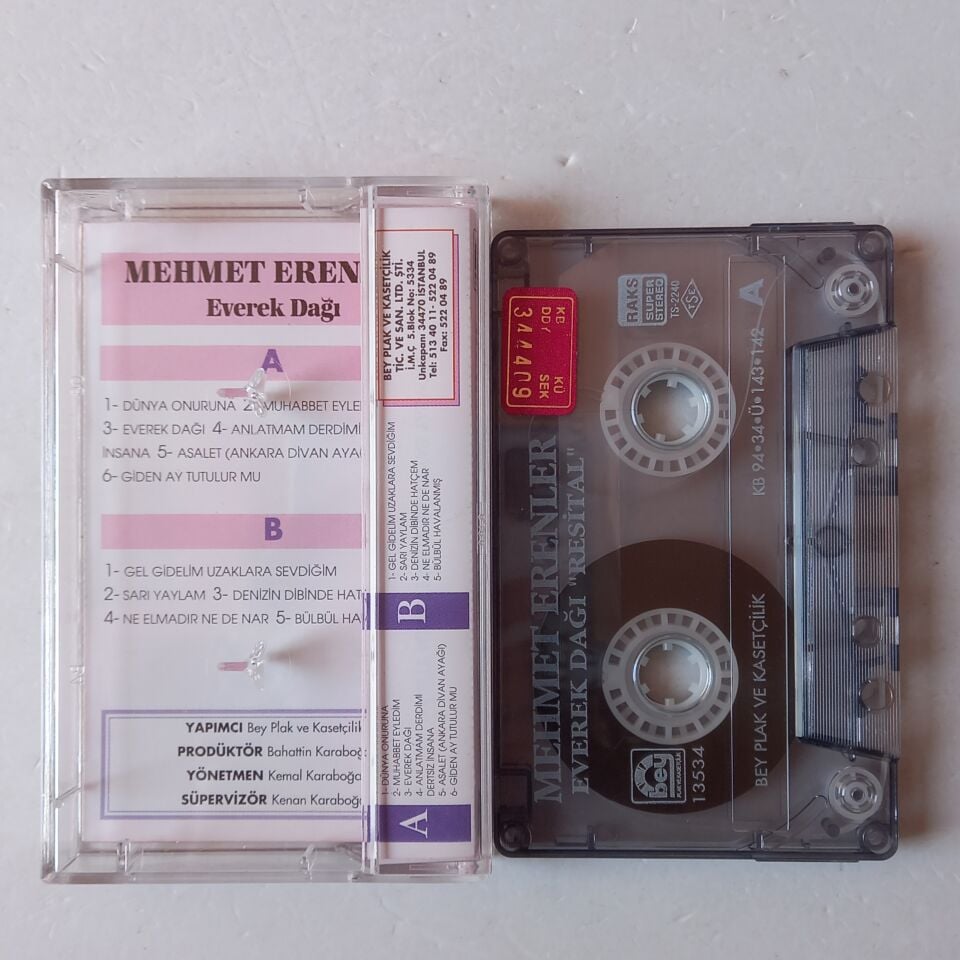 MEHMET ERENLER - EVEREK DAĞI / RESİTAL (1994) - KASET 2.EL