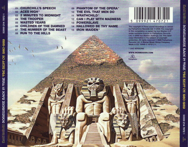 IRON MAIDEN – SOMEWHERE BACK IN TIME - THE BEST OF: 1980-1989 (2008) - CD REISSUE JEWEL CASE AMBALAJINDA SIFIR