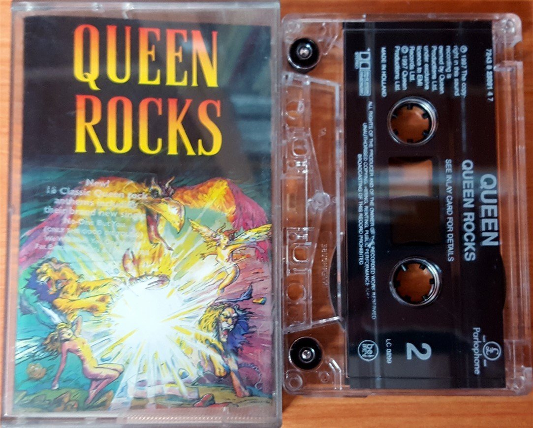 QUEEN - QUEEN ROCKS CASSETTE MADE IN HOLLAND ''USED''