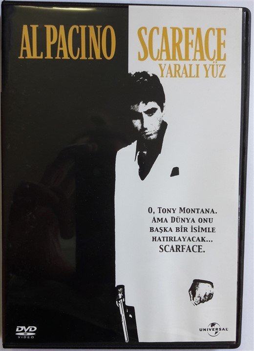 SCARFACE - YARALI YÜZ - AL PACINO - BRIAN DE PALMA - DVD 2.EL