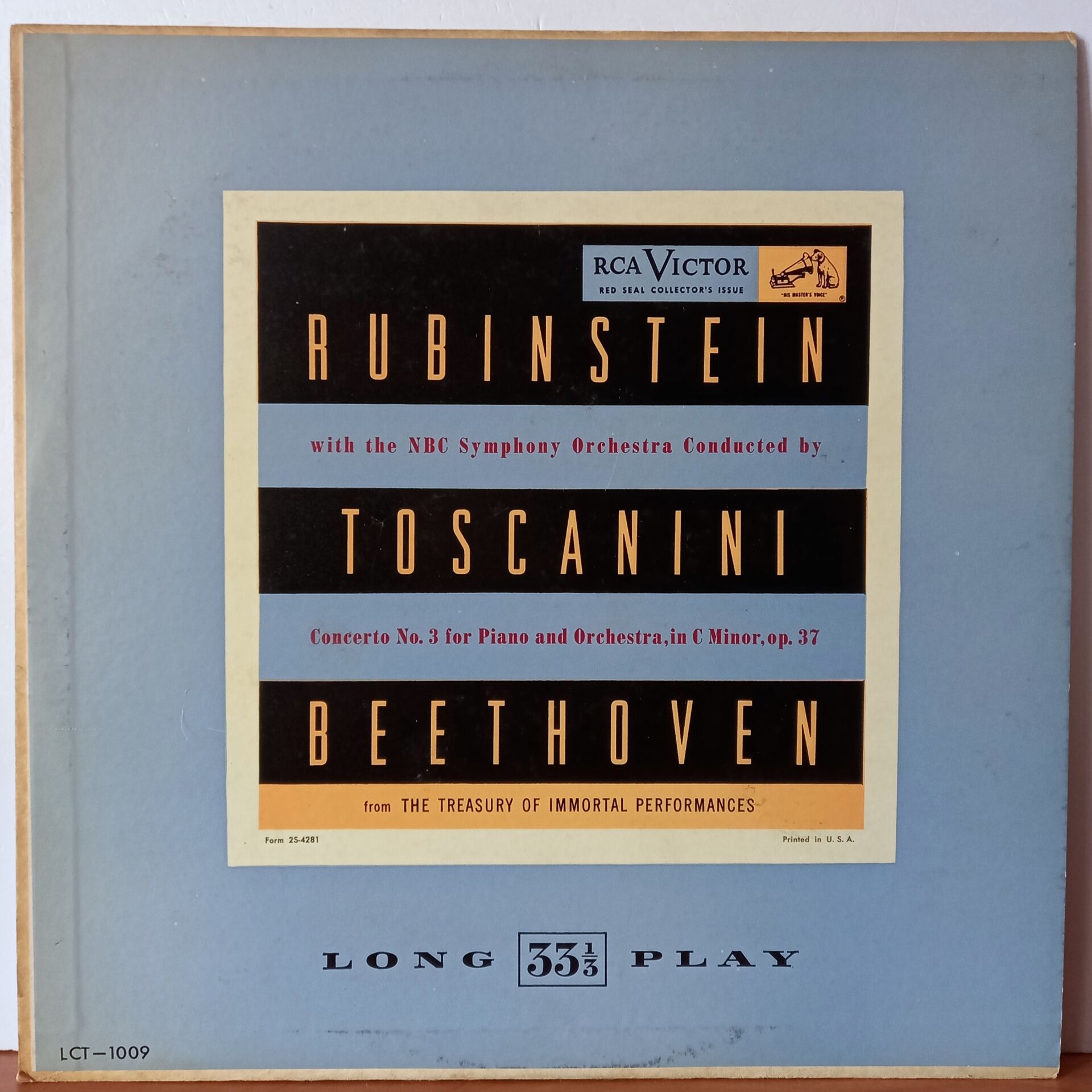 BEETHOVEN, RUBINSTEIN, TOSCANINI, NBC SYMPHONY ORCHESTRA – CONCERTO NO. 3 FOR PIANO AND ORCHESTRA, IN C MINOR, OP. 37 (1951) - LP 2.EL PLAK