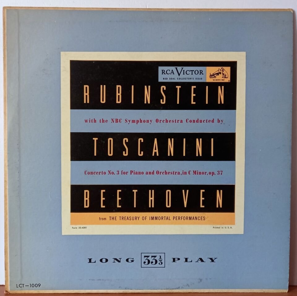 BEETHOVEN, RUBINSTEIN, TOSCANINI, NBC SYMPHONY ORCHESTRA – CONCERTO NO. 3 FOR PIANO AND ORCHESTRA, IN C MINOR, OP. 37 (1951) - LP 2.EL PLAK