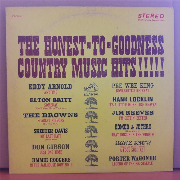 THE HONEST-TO-GOODNESS COUNTRY MUSIC HITS!!!! (1962) - LP 2.EL PLAK
