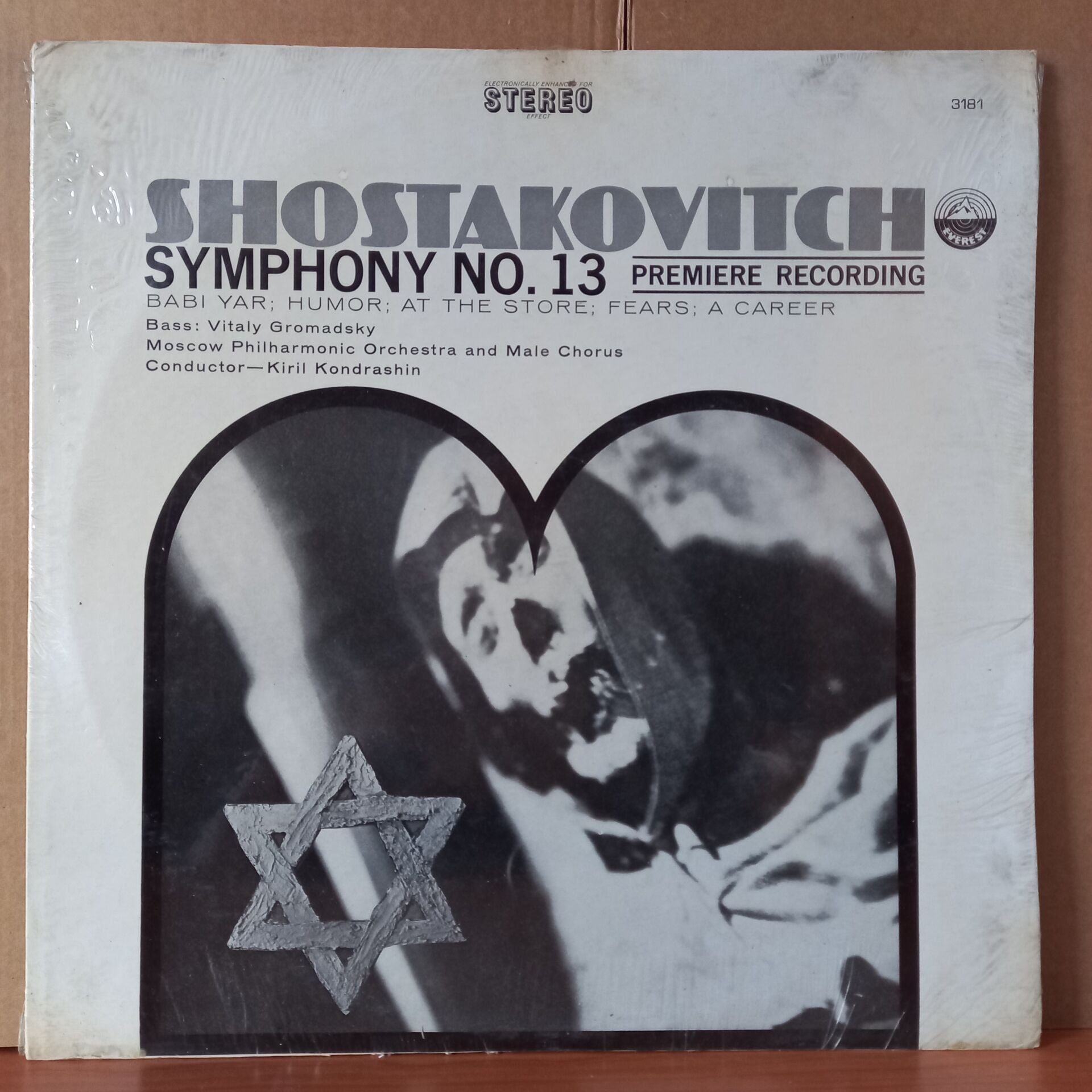 SHOSTAKOVITCH: SYMPHONY NO. 13 / KIRIL KONDRASHIN, VITALY GROMADSKY, MOSCOW PHILHARMONIC ORCHESTRA AND MALE CHORUS (1965) - LP DÖNEM BASKISI SIFIR PLAK