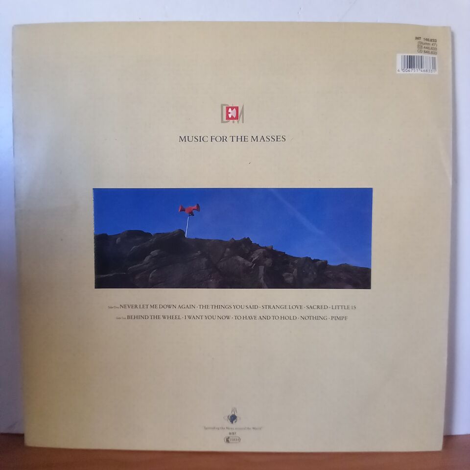 DEPECHE MODE – MUSIC FOR THE MASSES (1987) - LP BLUE TRANSLUCENT 2.EL PLAK