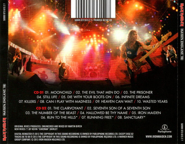 IRON MAIDEN – MAIDEN ENGLAND '88 (2013) - 2CD REMASTERED REISSUE JEWEL CASE AMBALAJINDA SIFIR