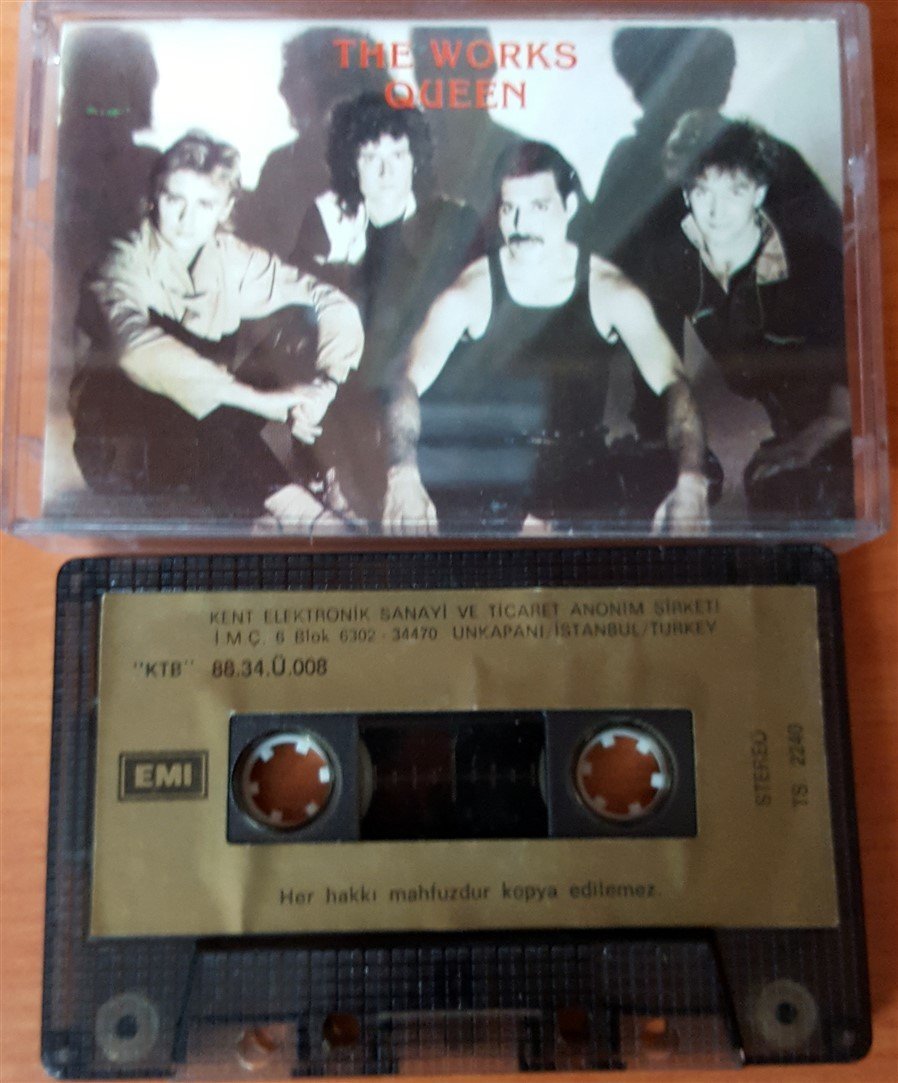 QUEEN - THE WORKS (1988) KENT CASSETTE MADE IN TURKEY ''USED'' PAPER LABEL